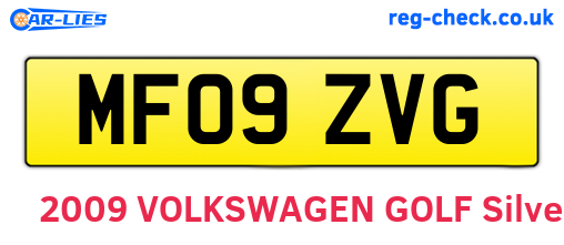 MF09ZVG are the vehicle registration plates.