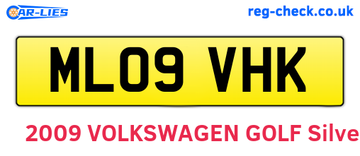 ML09VHK are the vehicle registration plates.
