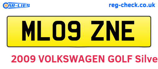 ML09ZNE are the vehicle registration plates.