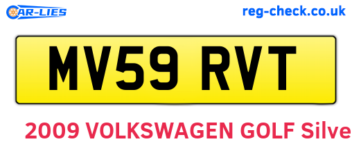 MV59RVT are the vehicle registration plates.