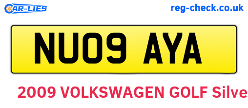 NU09AYA are the vehicle registration plates.