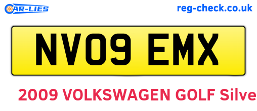 NV09EMX are the vehicle registration plates.