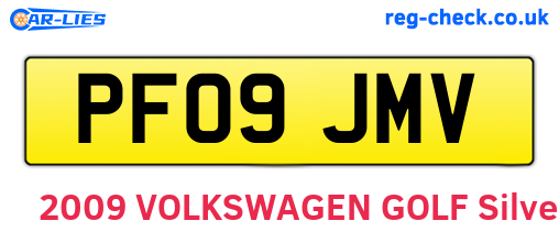 PF09JMV are the vehicle registration plates.