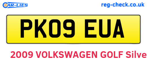 PK09EUA are the vehicle registration plates.
