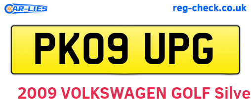 PK09UPG are the vehicle registration plates.