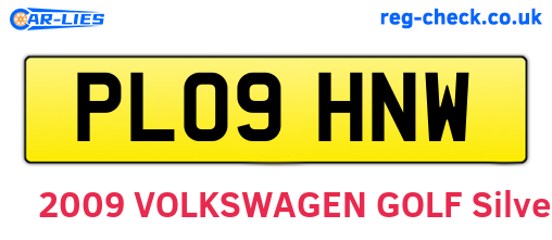 PL09HNW are the vehicle registration plates.