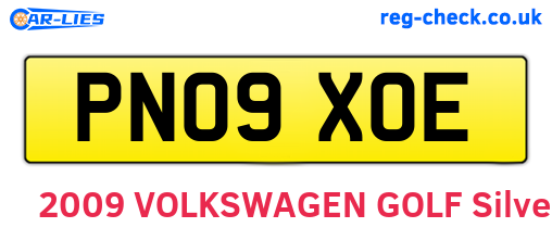 PN09XOE are the vehicle registration plates.