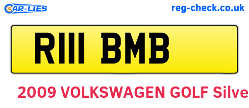 R111BMB are the vehicle registration plates.