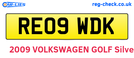 RE09WDK are the vehicle registration plates.
