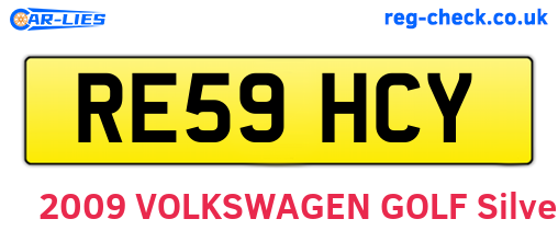 RE59HCY are the vehicle registration plates.