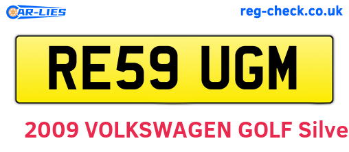 RE59UGM are the vehicle registration plates.