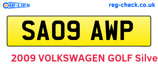 SA09AWP are the vehicle registration plates.