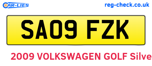 SA09FZK are the vehicle registration plates.