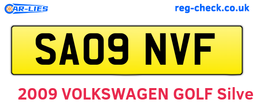SA09NVF are the vehicle registration plates.