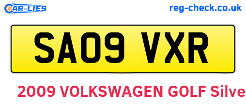 SA09VXR are the vehicle registration plates.