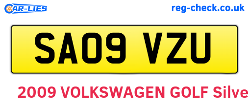 SA09VZU are the vehicle registration plates.