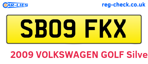 SB09FKX are the vehicle registration plates.