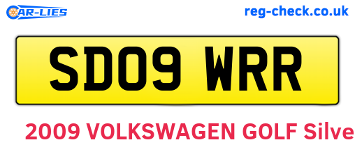 SD09WRR are the vehicle registration plates.