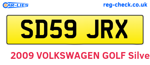 SD59JRX are the vehicle registration plates.