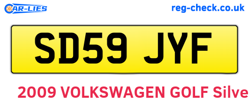 SD59JYF are the vehicle registration plates.