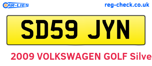 SD59JYN are the vehicle registration plates.