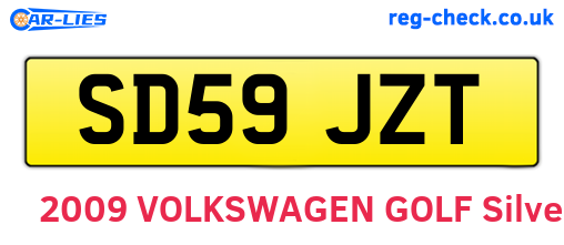 SD59JZT are the vehicle registration plates.