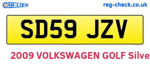 SD59JZV are the vehicle registration plates.