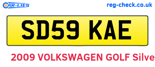 SD59KAE are the vehicle registration plates.