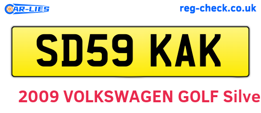 SD59KAK are the vehicle registration plates.