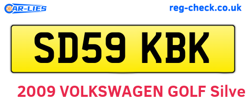 SD59KBK are the vehicle registration plates.