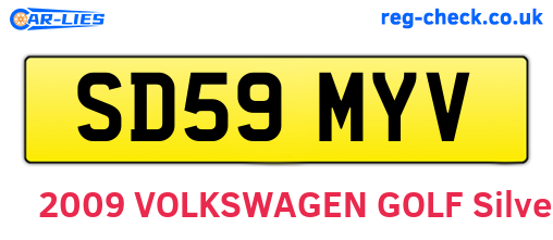SD59MYV are the vehicle registration plates.
