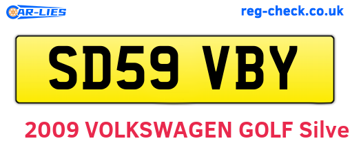 SD59VBY are the vehicle registration plates.