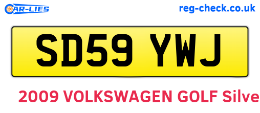 SD59YWJ are the vehicle registration plates.