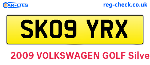 SK09YRX are the vehicle registration plates.