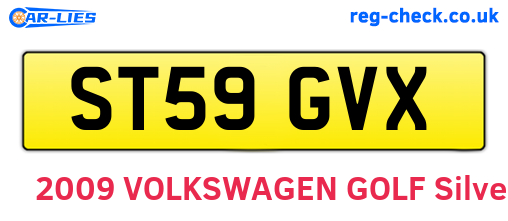 ST59GVX are the vehicle registration plates.