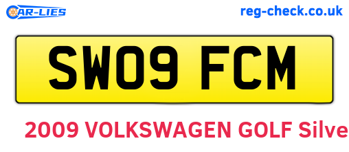 SW09FCM are the vehicle registration plates.