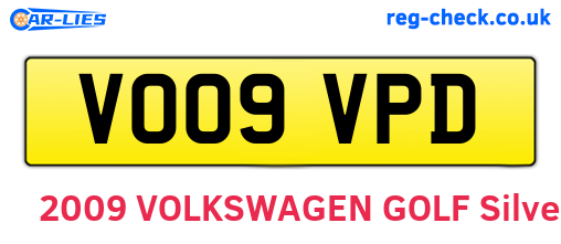 VO09VPD are the vehicle registration plates.