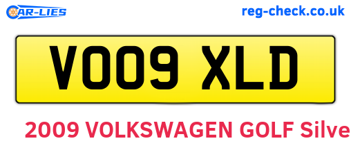 VO09XLD are the vehicle registration plates.