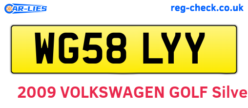 WG58LYY are the vehicle registration plates.