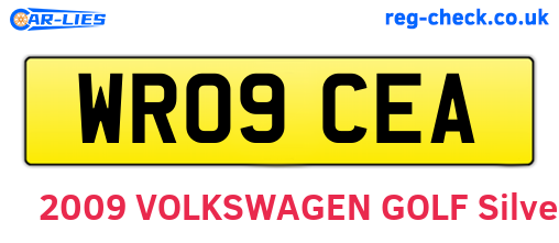 WR09CEA are the vehicle registration plates.