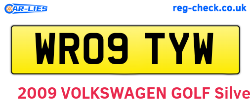 WR09TYW are the vehicle registration plates.