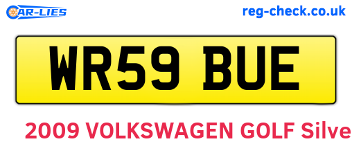 WR59BUE are the vehicle registration plates.