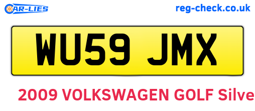 WU59JMX are the vehicle registration plates.