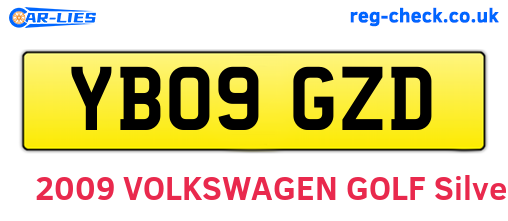YB09GZD are the vehicle registration plates.