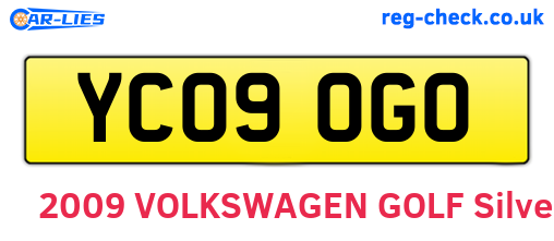 YC09OGO are the vehicle registration plates.