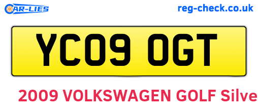 YC09OGT are the vehicle registration plates.