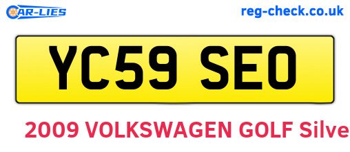 YC59SEO are the vehicle registration plates.