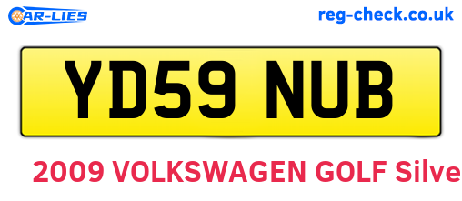YD59NUB are the vehicle registration plates.