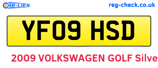YF09HSD are the vehicle registration plates.