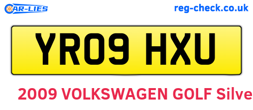 YR09HXU are the vehicle registration plates.